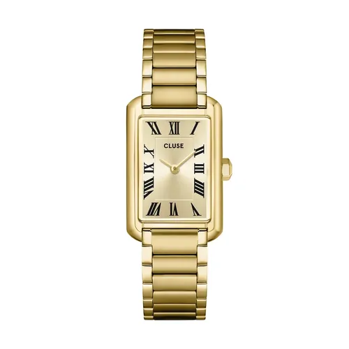 21mm Belisenna Womens Quartz Watch With Rectangular Gold Dial & Gold Stainless Steel Link Band By CLUSE image