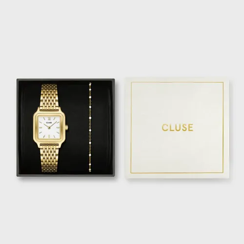 Gift Set- 24mm Gracieuse Petite Gold Womens Quartz Watch With Bracelet By CLUSE image