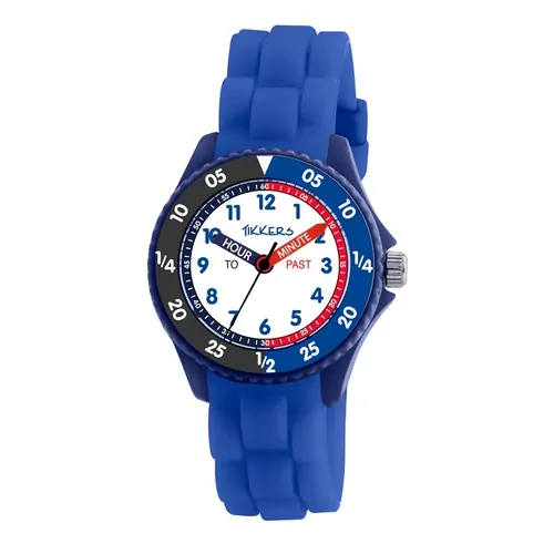 Time Teacher Blue Youth Quartz Watch With Silicone Strap By TIKKERS image