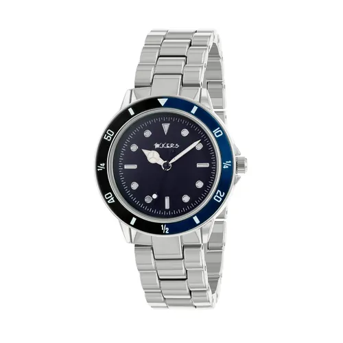 Blue Kids Watch With Silver Link Strap By TIKKERS image
