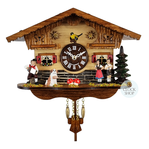 Black Forest Battery Chalet Kuckulino With Mountain Dog 16cm By TRENKLE image