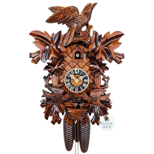 Moving Birds 8 Day Mechanical Carved Cuckoo Clock 40cm By HÖNES