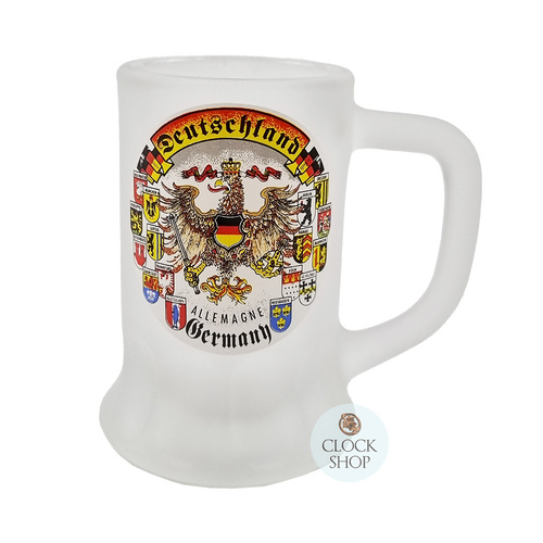 Mini Stein Frosted Shot Glass With German Coat Of Arms & State Flags image