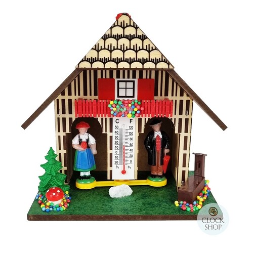 12cm Chalet Weather House Tudor Style By TRENKLE