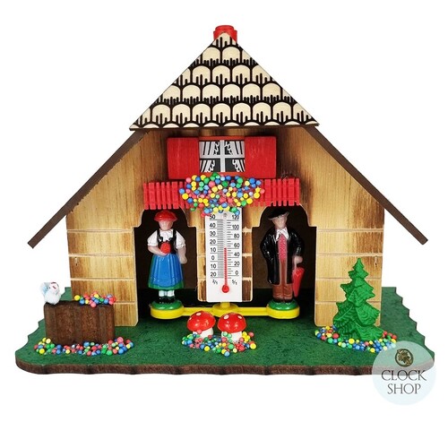 13cm Chalet Weather House With Mushroom By TRENKLE image
