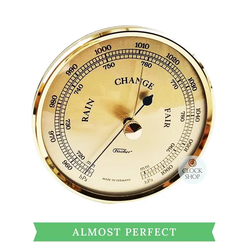 8.4cm Gold Barometer Insert With Gold Dial By FISCHER (Small Blemish) image