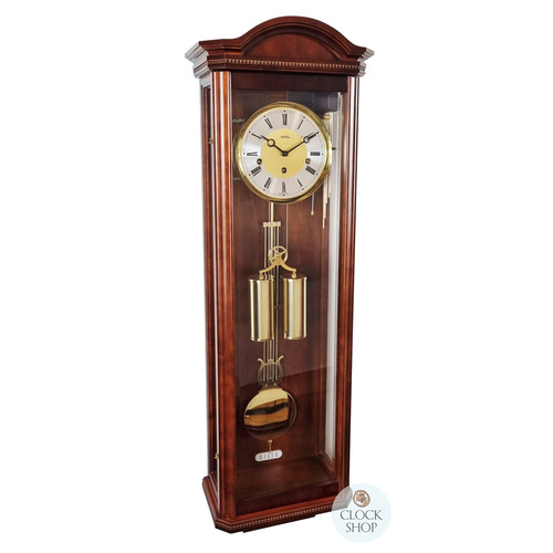 97cm Walnut 8 Day Mechanical Regulator Wall Clock With Piano Finish By AMS image