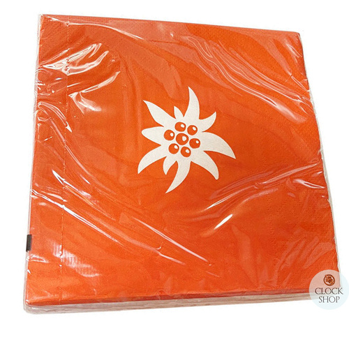 Serviette Pack (Orange & Edelweiss)
