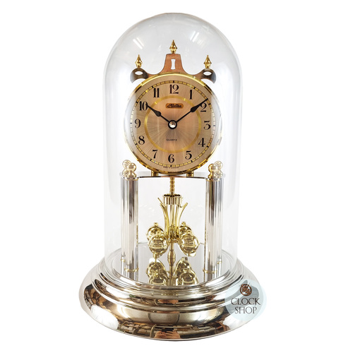 30cm Silver & Brass Anniversary Clock By HALLER image