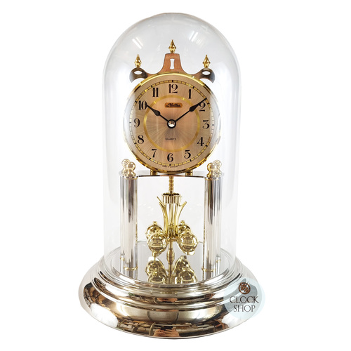 30cm Silver & Brass Anniversary Clock By HALLER
