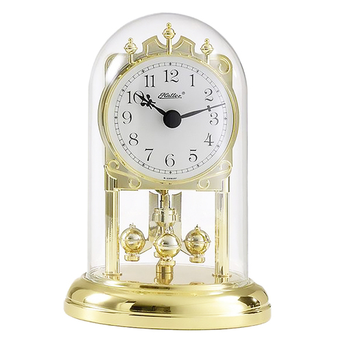 16cm Gold Anniversary Clock With White Dial By HALLER