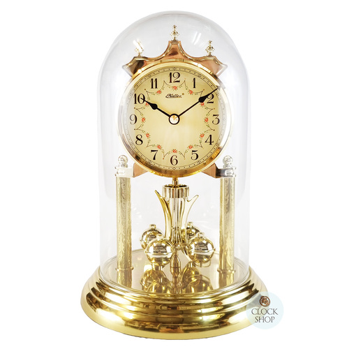 23cm Gold Anniversary Clock With Cream Dial By HALLER