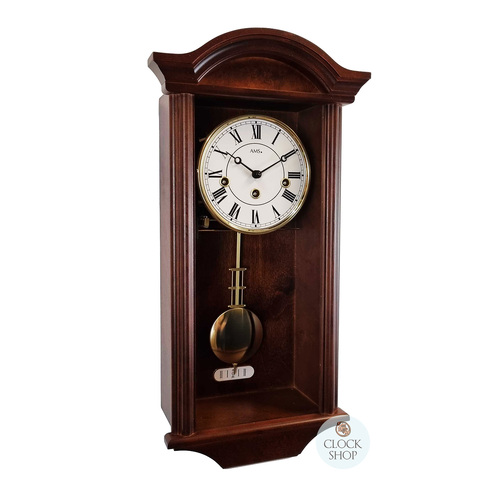 53cm Walnut 8 Day Mechanical Chiming Wall Clock By AMS image