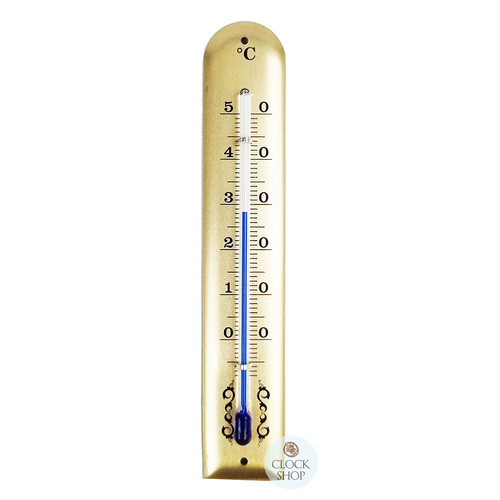 12.5cm Gold Thermometer Round Top By FISCHER