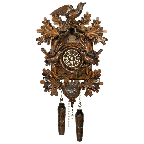 Before The Hunt Battery Carved Cuckoo Clock 45cm By TRENKLE