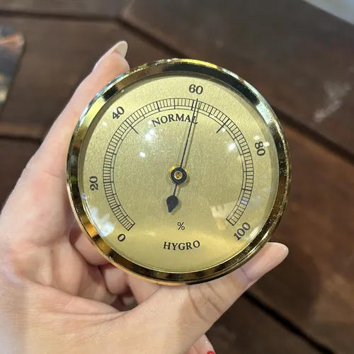 6.3cm Gold Hygrometer Insert With Gold Dial By FISCHER (Marked Bezel) image