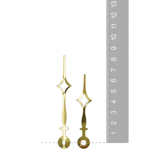 Gold Diamond Point Euroshaft Quartz Hands (83mm & 65mm) image