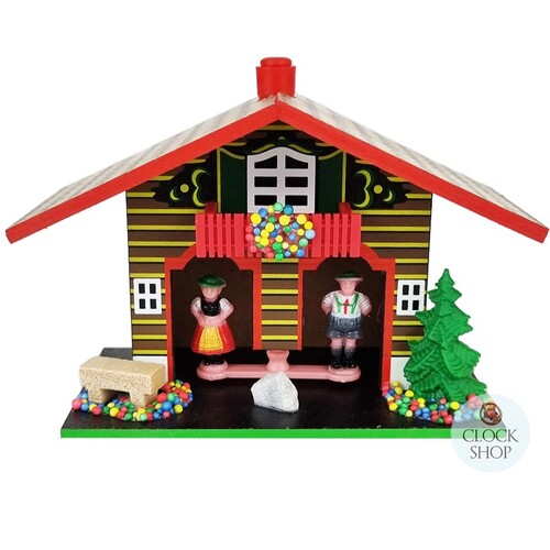 9cm Chalet Weather House With Tree By TRENKLE image