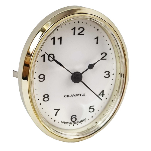 Oval Arabic Gold 80mm X 66mm - Quartz Clock Movement