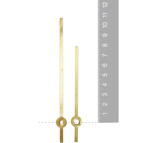 Gold Straight Euroshaft Quartz Hands (107mm & 77mm) image
