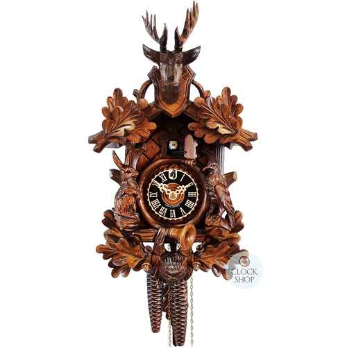 Before The Hunt 1 Day Mechanical Carved Cuckoo Clock 34cm By HÖNES