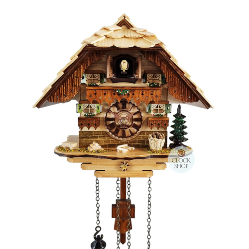Black Forest Battery Chalet Cuckoo Clock 22cm By Trenkle image