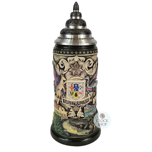 Australian States Beer Stein With Pewter Lid By KING 