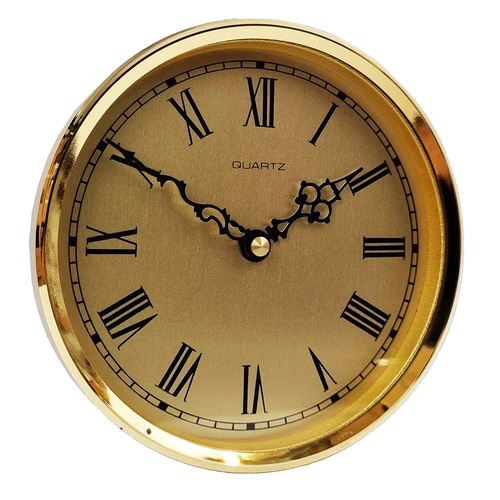 13cm Gold Clock Insert With Gold Dial By FISCHER