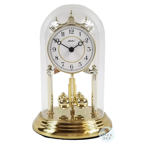 23cm Gold Anniversary Clock With White Dial By HALLER (Arabic) image