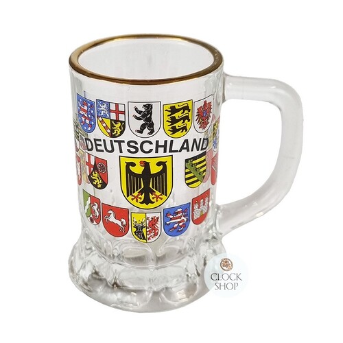 Glass Brandy Mug 16 State Flags With Deutschland Yellow Eagle