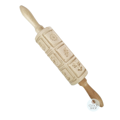Springerle Rolling Pin- 12 Designs (Flowers) image