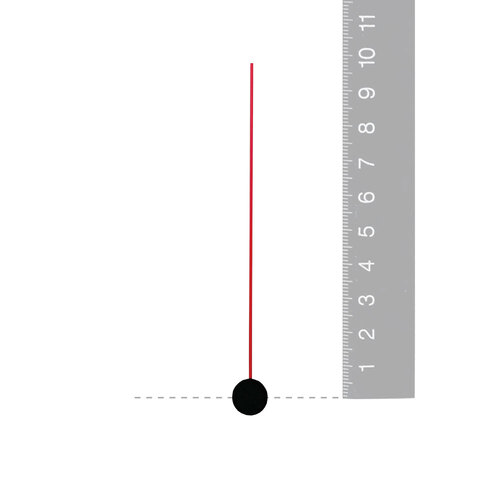 Red & Black Euroshaft Quartz Seconds Hand (98mm) image