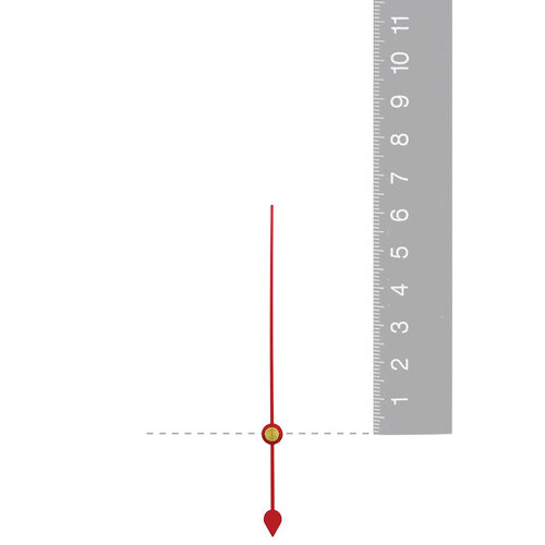 Red Euroshaft Quartz Seconds Hand (62mm) image