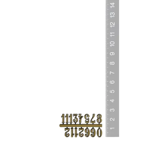9mm Gold Arabic Numerals image