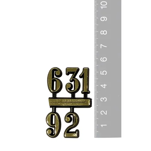 20mm Gold Arabic Numerals (3/6/9/12) image