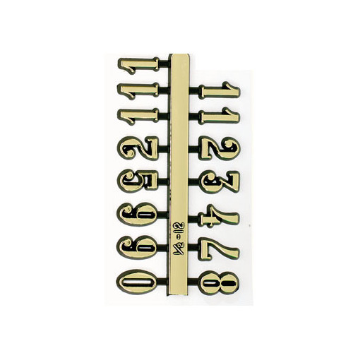 Gold Arabic Numerals 15mm