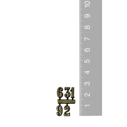 9mm Gold Arabic Numerals (3/6/9/12) image