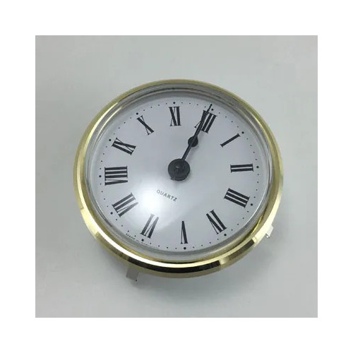 6.6cm Gold Clock Insert With White Dial & Roman Numerals image