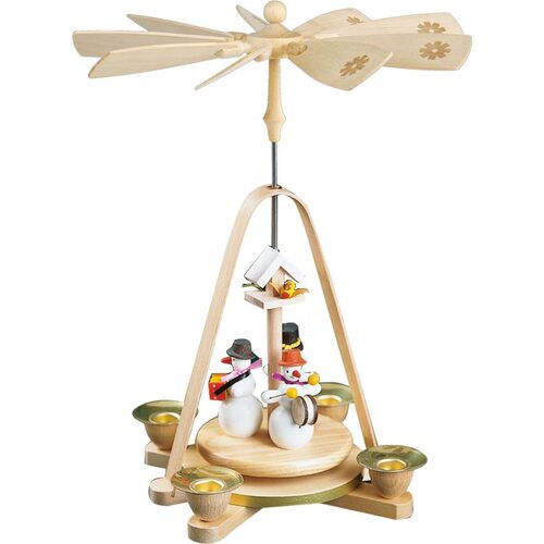 28cm Musical Snowmen Christmas Pyramid By Richard Glässer image