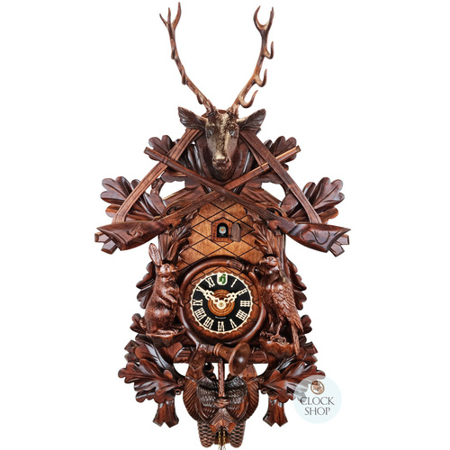 Before The Hunt 8 Day Mechanical Carved Cuckoo Clock 68cm By HÖNES