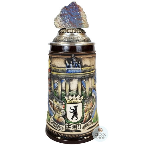 Checkpoint Charlie Beer Stein With Genuine Berlin Wall Piece On Lid 0.5L By KING