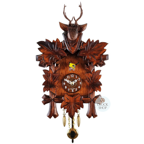 5 Leaf & Deer Battery Carved Kuckulino 18cm By TRENKLE  image