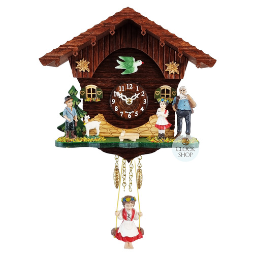 Heidi House Battery Chalet Kuckulino With Swinging Doll 15cm By TRENKLE