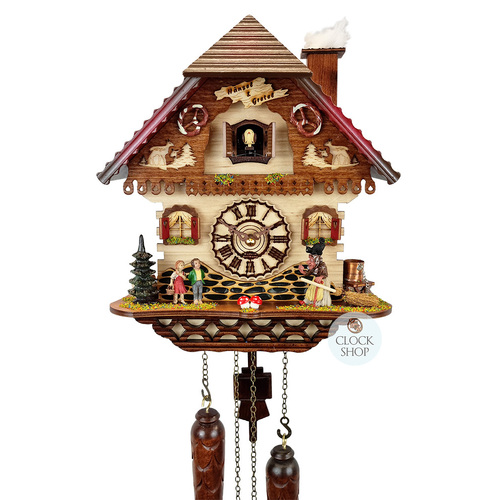 Hansel & Gretel Battery Chalet Cuckoo Clock 32cm By TRENKLE image