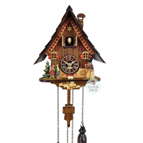 Hansel & Gretel Battery Chalet Cuckoo Clock 24cm By TRENKLE