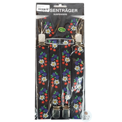 German Suspenders (Black & Coloured Flowers) image