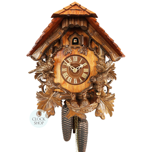 Moving Birds 8 Day Mechanical Chalet Cuckoo Clock 37cm By ROMBA