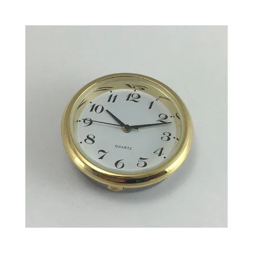 3.5cm Gold Clock Insert With White Dial & Arabic Numerals image