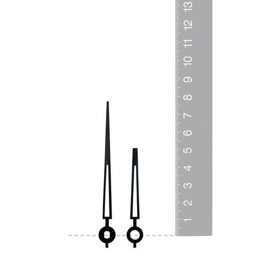 Black Retro Euroshaft Quartz Hands (77mm & 50mm) image