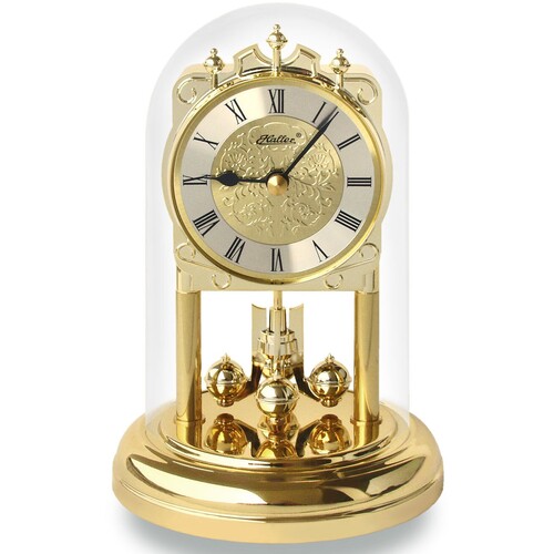 16cm Gold Anniversary Clock With Ornamental Dial By HALLER image